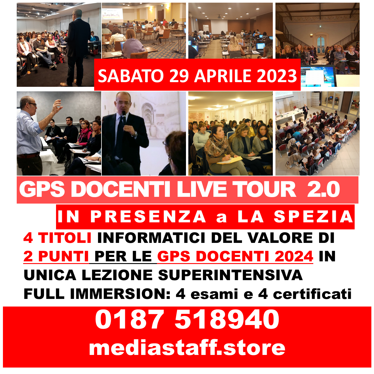 La Spezia sab. 29/04/2023 GPS Docenti Live 2.0 corso full immersion in