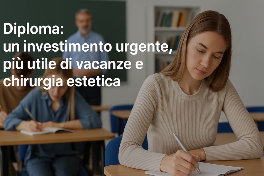 🎓 Diploma: un investimento urgente, più utile di vacanze e chirurgia estetica