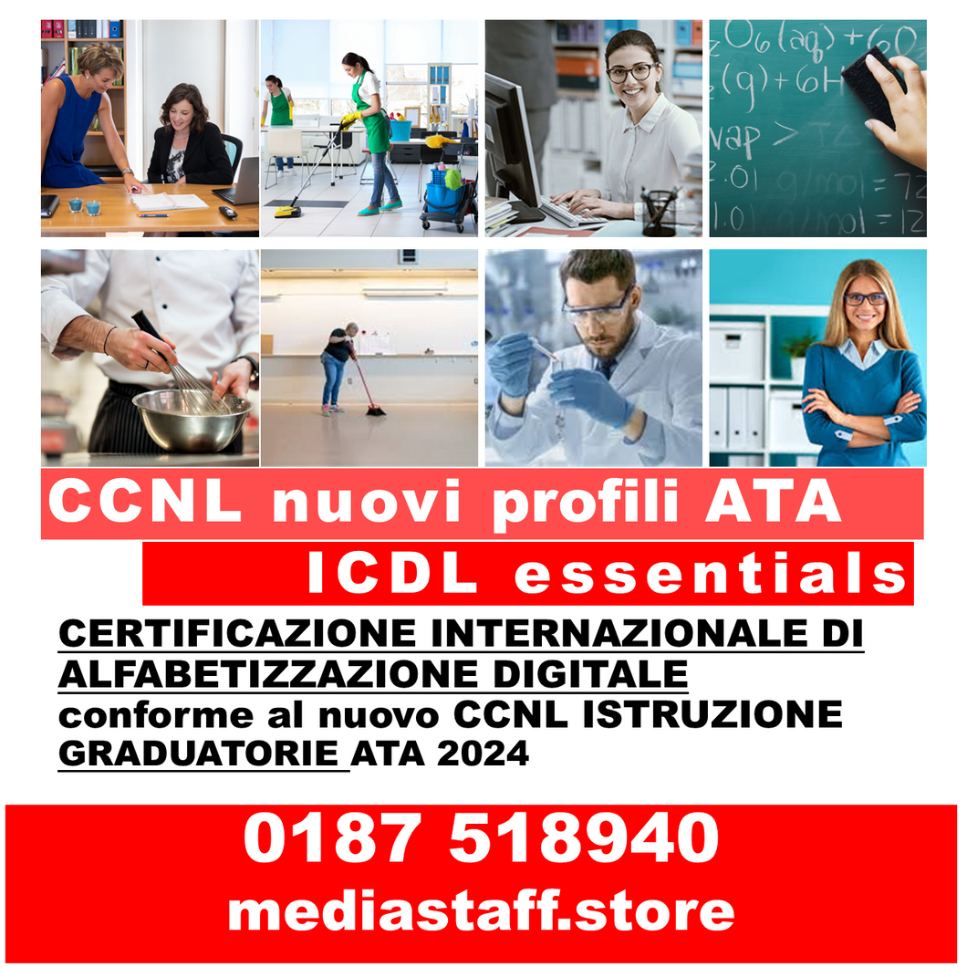 certificazione internazionale di alfabetizzazione digitale - ICDL Essentials